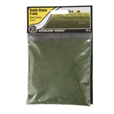Woodland Scenics 617  Static Grass Dark Green 4mm  Squeaky's Trains