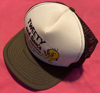 Vintage Hat Flatbill Cap Snapback Trucker Tweety And Sons Auto Service Tucson AZ