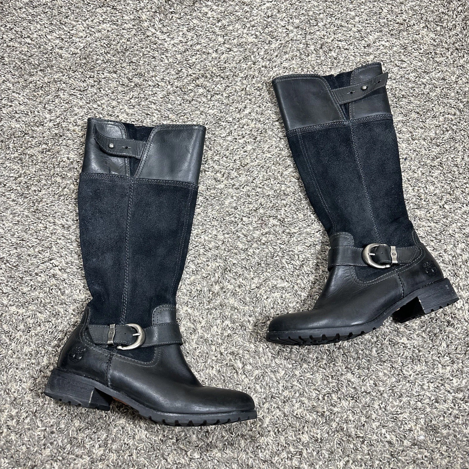 Stivali da equitazione alti Timberland Bethel pelle scamosciata nera guardiani della terra donna 7 M