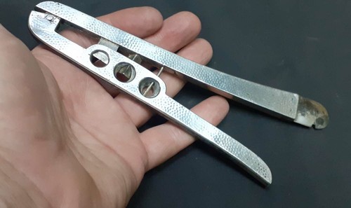 Unusual old GESETZL GESCH. iron & silver cigar cigarette cutter scissors RARE - Picture 3 of 12