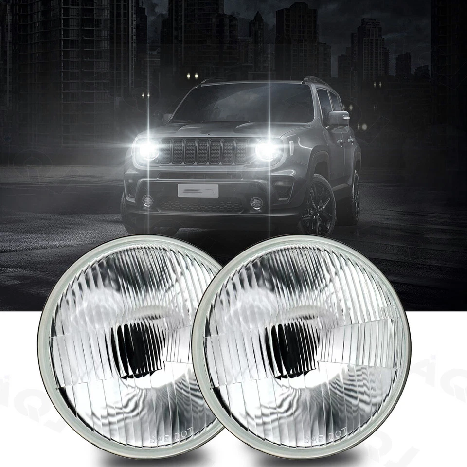 Faros LED redondos de haz alto-bajo de 7" para Ford F600 F700 F7000 1970-1979 2 piezas  Foto 2 de 4