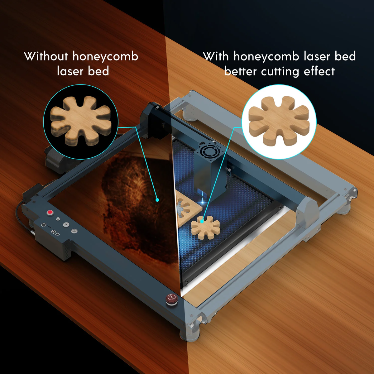 Reci 100W Gepulste CO2-Lasergravurmaschine 3D für Leder, Stein, Gummi, Sperrholz