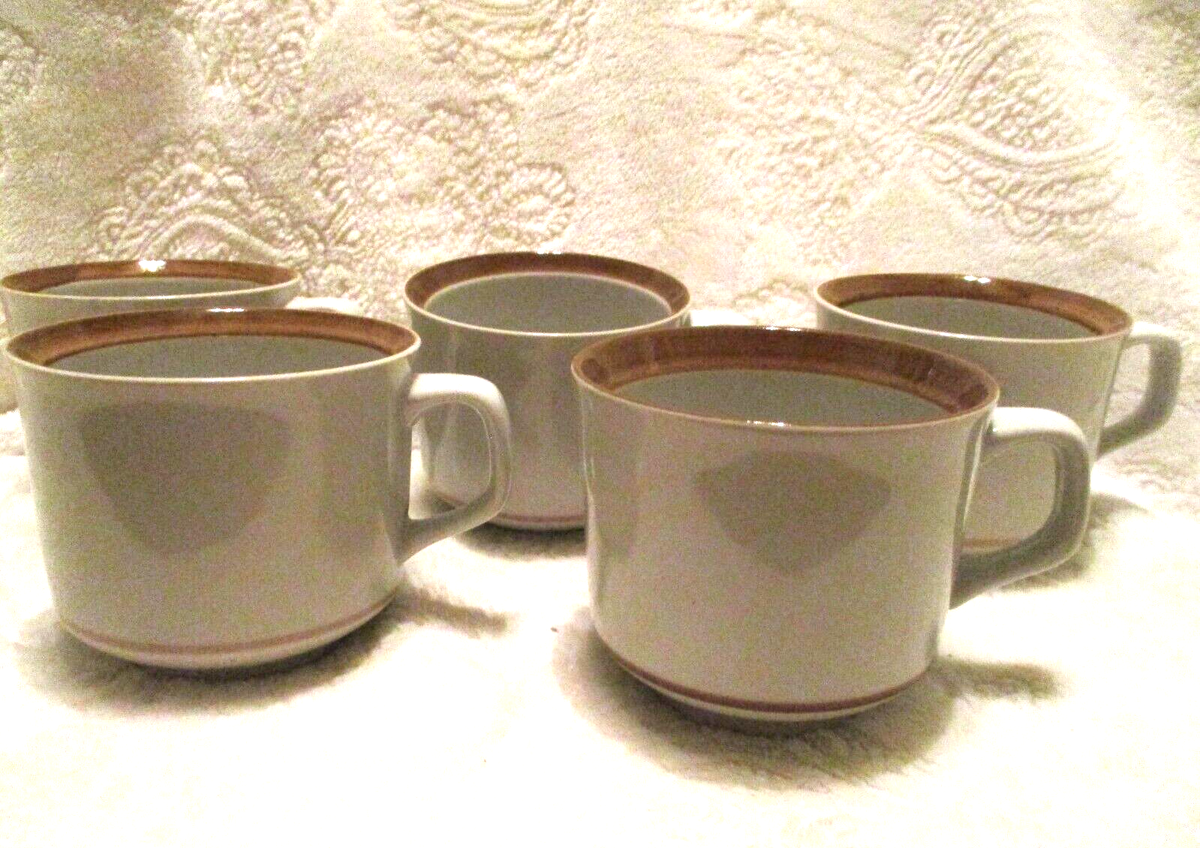 Vintage~Brown Monterrey~Stoneware~By MSI~Japan~5 ~Flat Cup