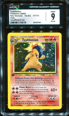 Typhlosion 17/111 - 1st Edition - Black Dot Error - CGC 9 | eBay