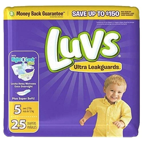 Luvs Disposable Diapers Size 5 for Babies