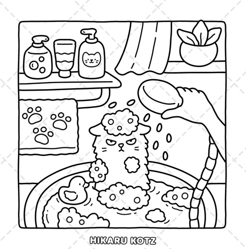 Naughty Cats: Cattitude Coloring Book for Adults and Teens (Cat & Dog Coloring B - Picture 8 of 9