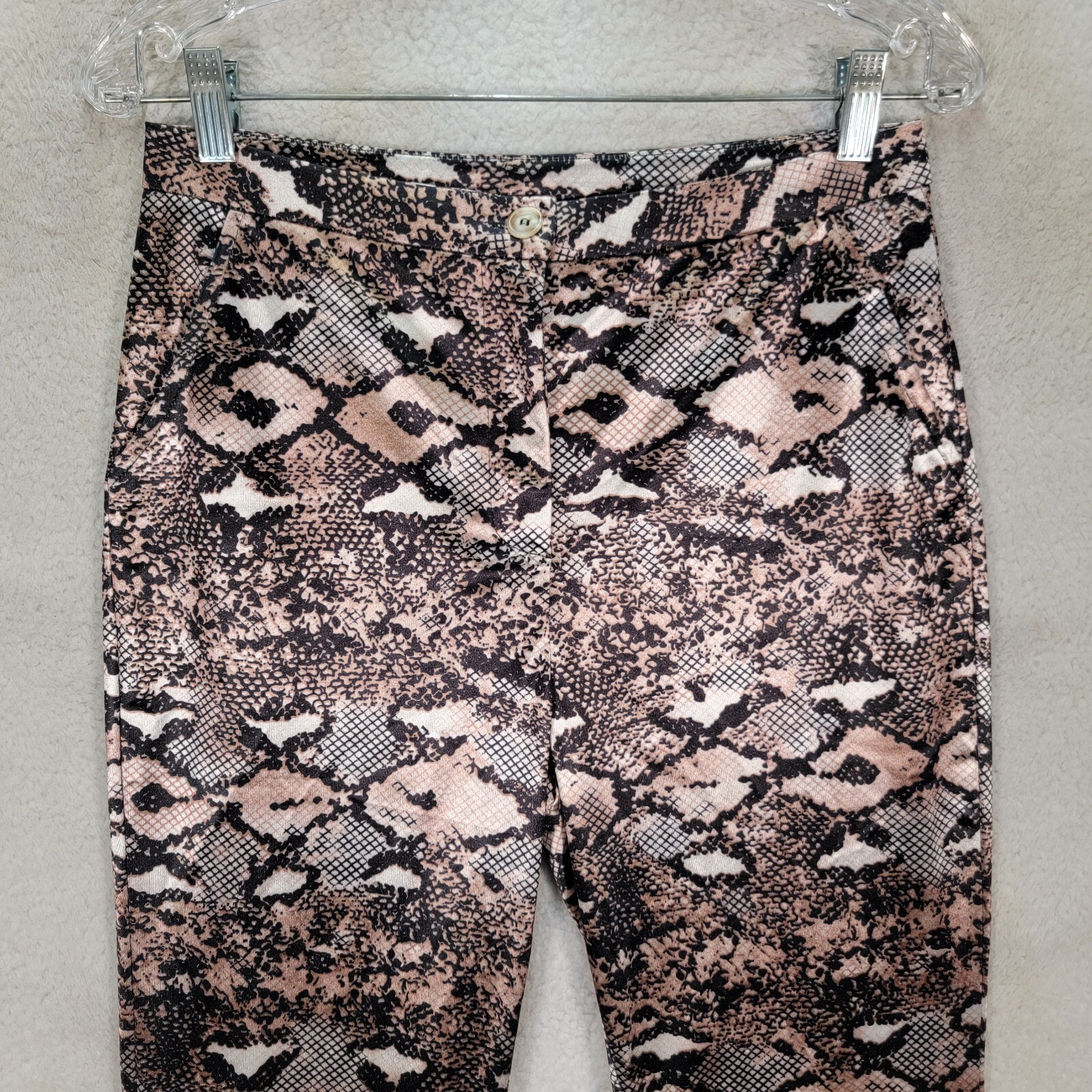 Brown Python Satin Womens Pants Stretch Festival … - image 2