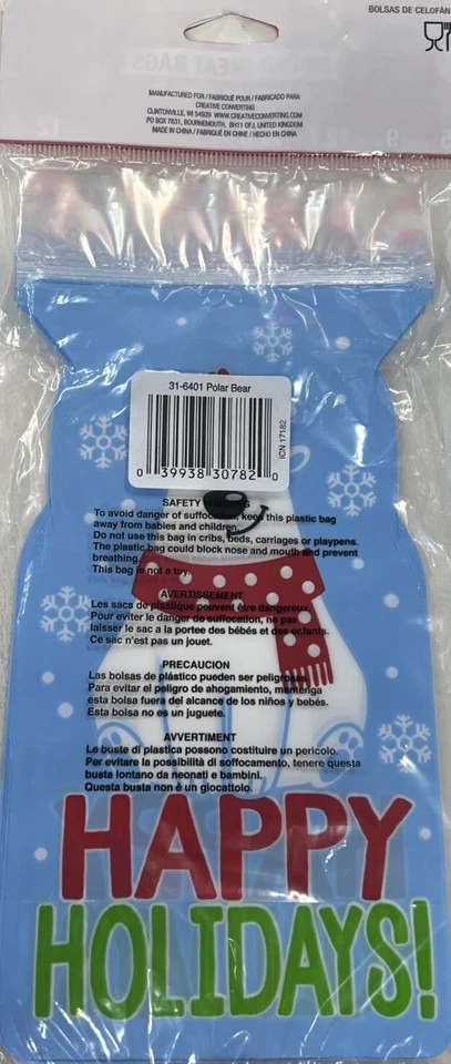 Bolsas de golosinas con cremallera Polar Bear Holiday 12ct Foto 2 de 2