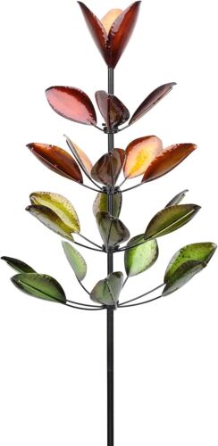 Large Metal Garden Wind Spinner 5 FT Windmills Outdoor Sculpture Green Tree
