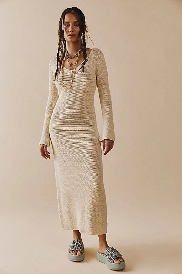 free people maxi sweater dress