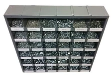 2,540 pcs Metric Class 8.8 Nut Bolt & Washer Assortment Kit with Metal Bolt Bin