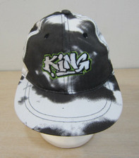 KING GRAFFITI LOGO ADJUSTABLE SNAPBACK HAT, CHILDRENS/YOUTH BLACK/WHITE
