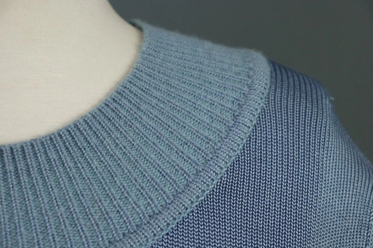 Felpa Kenzo blu colorblock cropped manica 3 4 taglia L