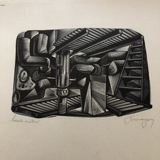 xilografia firmata Tranquillo Marangoni Quattro Xilografie