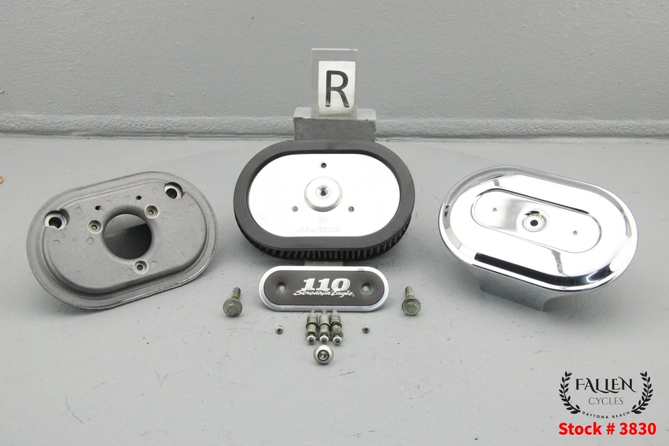 Harley Street Glide CVO 2012 kit de filtro de admisión de filtro de aire placa posterior sólida Foto 2 de 4