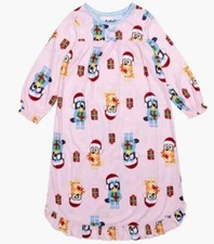 New Bluey Christmas Presents Flannel Nightgown 4 6 8 10