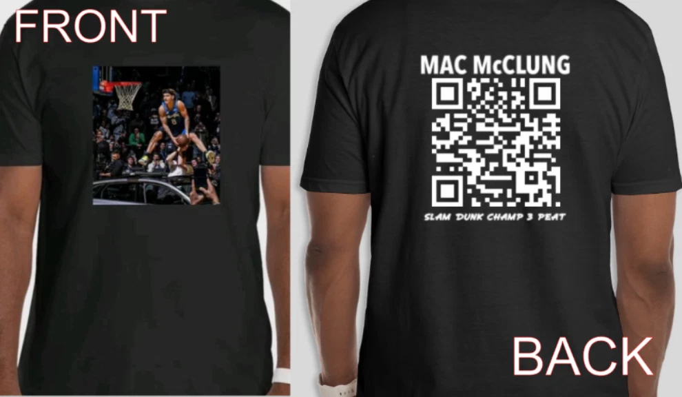 Mac McClung Dunk Champion 3peat Live QR CODE TikTok Shirt