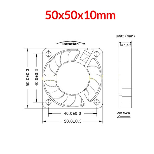DC 5V/12V/24V PC Computer Cooling Fan Brushless | 40/50/60/70/80/90/120mm - Afbeelding 8 van 27