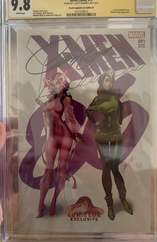 Astonishing X-Men 1 CGC 9.8 SS J Scott Campbell Comic Con Variant 2017