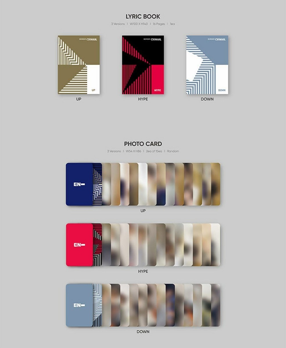ENHYPEN Album [BORDER:CARNIVAL] Random CD+Book+Lyric+2p Card