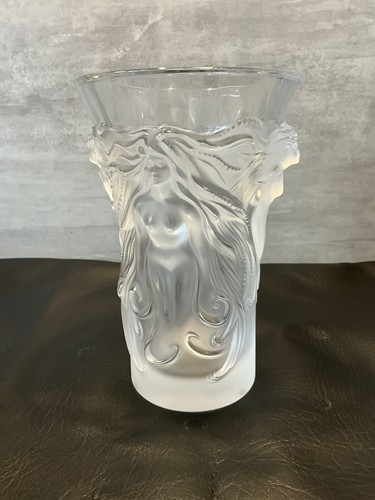 Lalique Fantasia Vase Clear Crystal Naiades Nymph Mermaid 1262600 - Picture 7 of 24