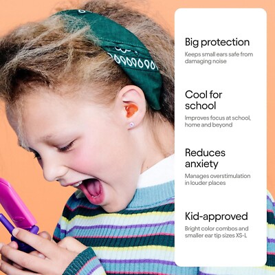 Kids Ear Plugs For Noise Reduction (5-12 Years) - Reusable, 26dB Protection, 8 Ear Tips - View #4