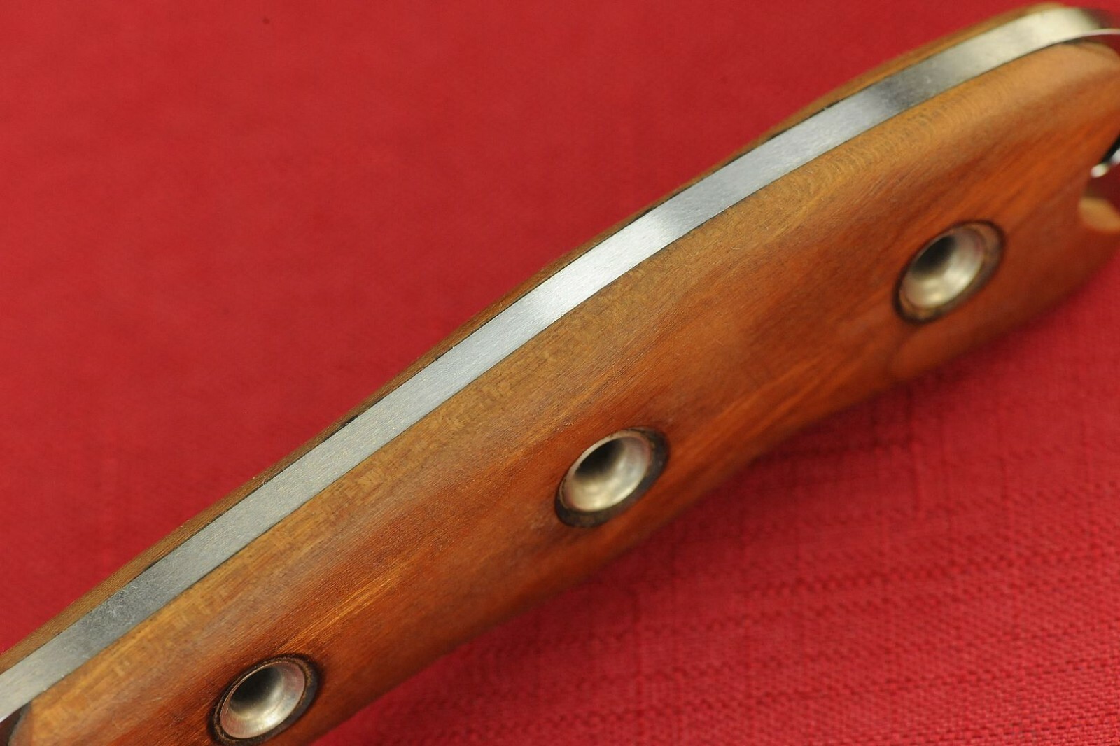 2011 Busse Custom HOG MUK .16" Convexed Satin Blade, Full Cherry Wood Handle