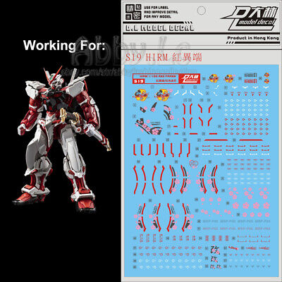for MG 1/100 MBF-P02 Gundam Astray Red Frame kai DL Master Water Slide Decal 2.0