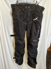 HWK Motorcycle Pants XL, Inseam 30” Padded. Adjustable Waist And Leg Openings