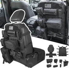 Seat Cover Organizer Storage Tactical Molle Pouch Bag Universal For Jeep JK JL