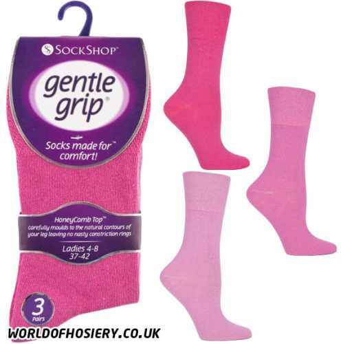 12 pares de calcetines de agarre suave no elásticos para mujer Reino Unido 4‐8 algodón transpirable