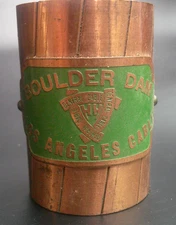 Vintage Hoover Dam Boulder Dam Los Angeles Cable Copper Souvenir Paperweight