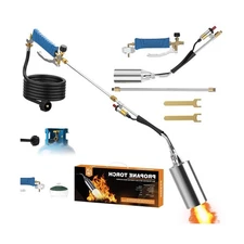 Propane Torch Weed Burner Kit, High Output with Long/Short Mode,Self Igniter ...