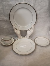 Platinum Band by Tiffany Co China 5 Piece Setting, Mint condition