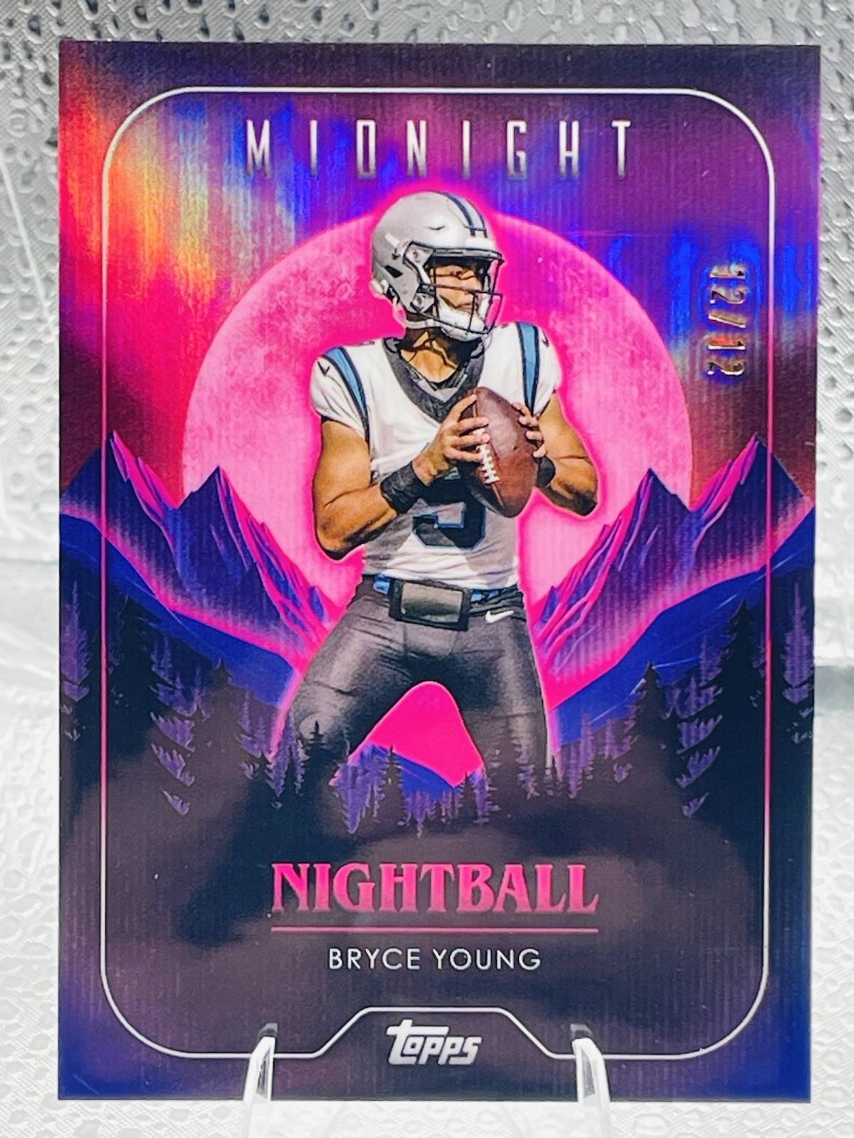 BRYCE YOUNG - 2024 Topps Midnight Nightball - Midnight #'d /12 SP - PANTHERS 🔥