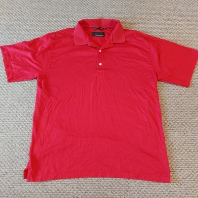 Greg Norman Golf Poloshirt Größe Herren Medium Rot Kurzarm Tshirt Gebraucht 