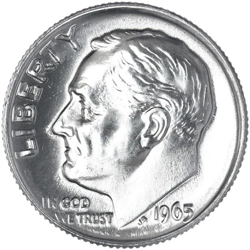 1965 P Roosevelt Dime Clad  Coin Uncirculated Pulled From Mint Sets