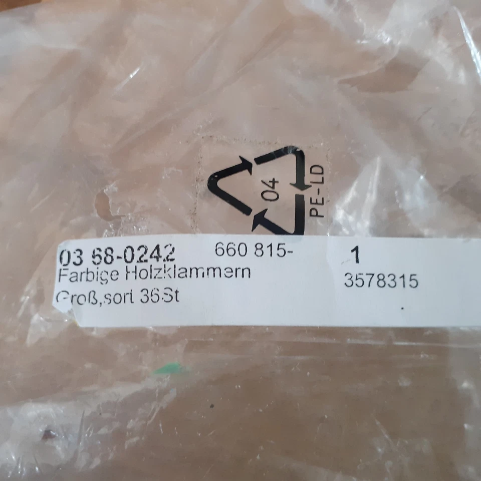 Holzklammern/Wäscheklammern klein Dekoration 36 Stück farbig sortiert,L 4,5 cm - Bild 3 von 4