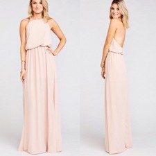 Show Me Your Mumu Blush Amanda Maxi Dress Size Small Bridesmaid Wedding