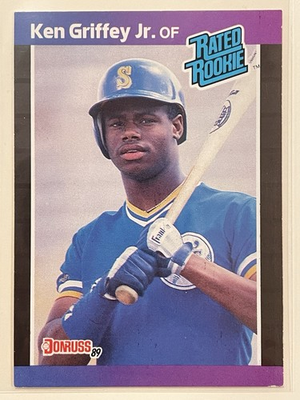 #ad 1989 Donruss Rated Rookie Ken Griffey Jr #33 *Denotes* on Back RC 10 $5.99