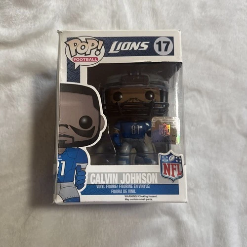 RARE Funko Calvin Johnson Detroit Lions #17 NFL Football Damaged Box