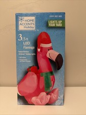 Home Accents Holiday 3.5  Flamingo Christmas Inflatable Lighted Decoration LED