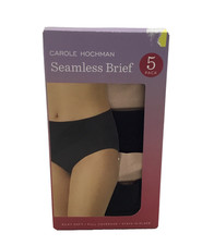Carole Hochman Women's 5 Pack Seamless Brief Dark/Light Medium