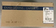 Tidi 910515 Blue Exam Gowns 31" x 21" Tissue/Poly/Tissue 100ct
