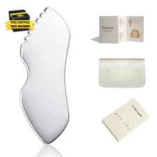 Stainless Steel Gua Sha Facial Tools, Face Comb & Massager Metal Gua Sha Tool fo