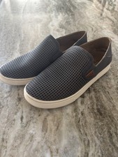 Women  s Size 8.5 OluKai Pehuea Gray Mesh Slip On Casual Shoes, Excellent