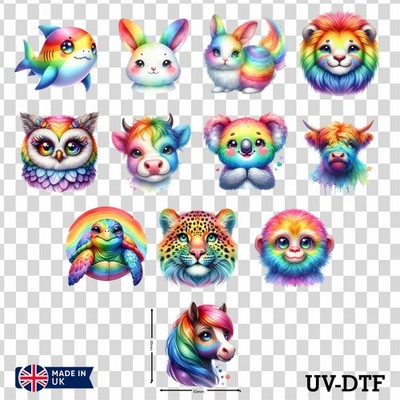 12 Mix Tier UV DTF Tasse Wraps Aufkleber Zum Selbermachen Libbey Glas Aufkleber Mix eas186