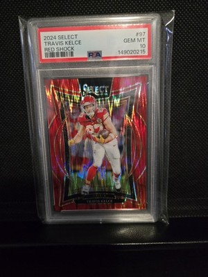 2024 Panini Select - Concourse Travis Kelce #97 Black & Red Shock Prizm 133/249