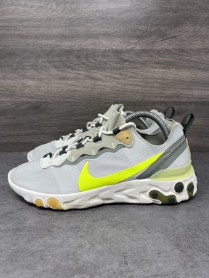 Nike React Element 55 Sneakers Mens Size 8 Green Running Shoes BQ6166-009