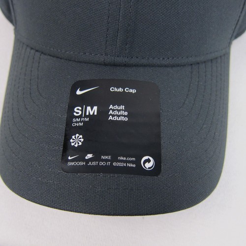 Nike Dri Fit Club Cap Structured Swoosh Adult Golf Hat Gray Size S/M FB5625-070 - Picture 4 of 5